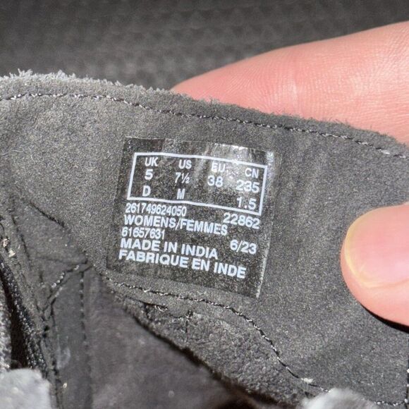 Clarks Leda Up Heeled Ankle Boots Black Suede Comfort Shoes Womens Size 7.5 - Picture 8 of 8